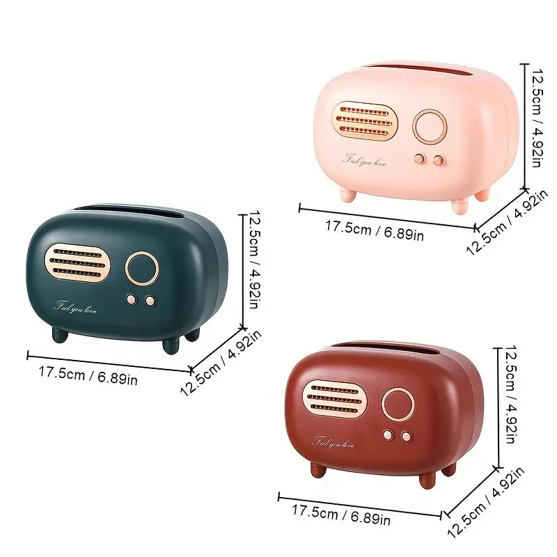 Vintage Tissue Box Holder (Retro Radio Design)