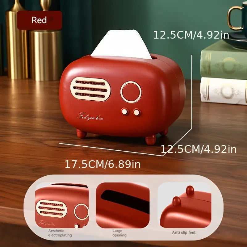 Vintage Tissue Box Holder (Retro Radio Design)