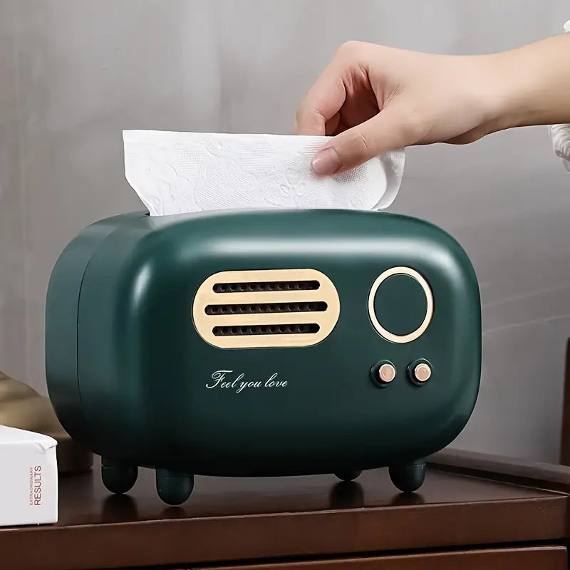 Vintage Tissue Box Holder (Retro Radio Design)
