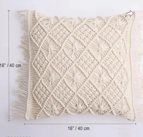 Stylish Macrame Handwoven Cushion Cover