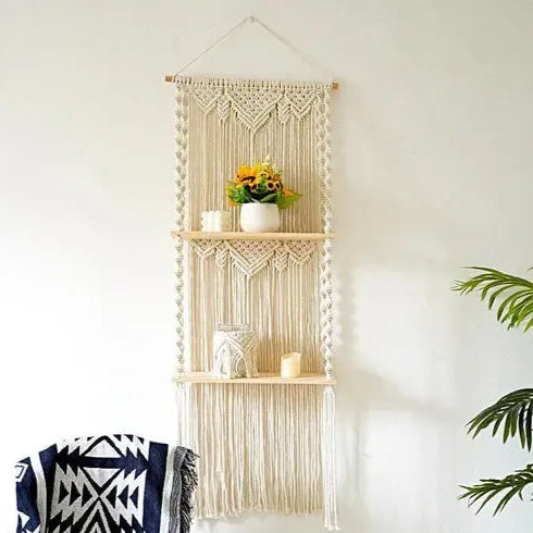 Macrame Wall Hanging Shelf