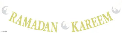 Ramadan Kareem Banner( Sliver and Gold Glitter)