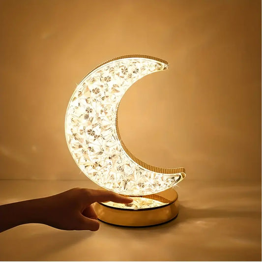 Aesthetic Crystal Lamp Moon Shaped