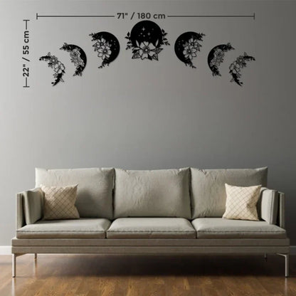 Moon Phase Wood Wall Decor