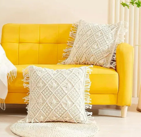 Stylish Macrame Handwoven Cushion Cover