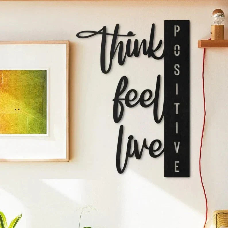 Positivity Pulse Wood Wall Decor