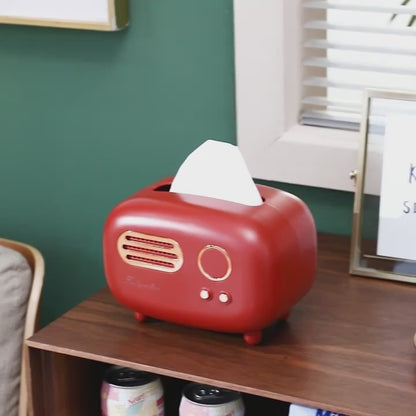 Vintage Tissue Box Holder (Retro Radio Design)