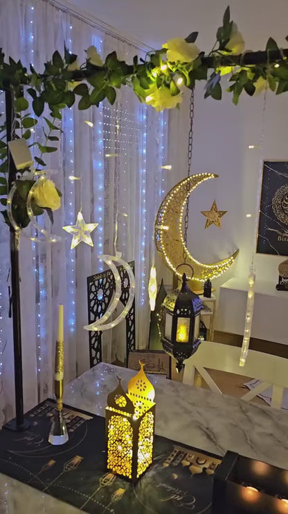 1 Pc LED Star Moon Curtain Lights