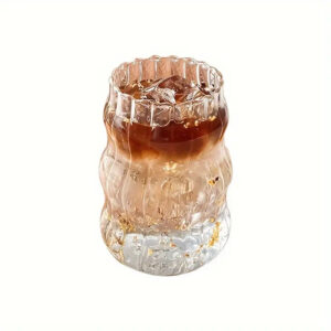 Aesthetic Glass Tumbler with Straw for Cold Coffee – 500ml (Set of 2/4/6)