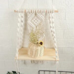 Handmade Boho Macrame Wall Hanging Shelf