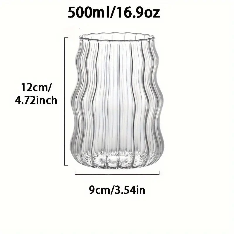 Aesthetic Glass Tumbler with Straw for Cold Coffee – 500ml (Set of 2/4/6) 3 Aesthetic Glass Tumbler with Straw for Cold Coffee – 500ml (Set of 2/4/6)