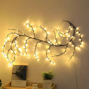 willow vine lights wall decor aesthetic