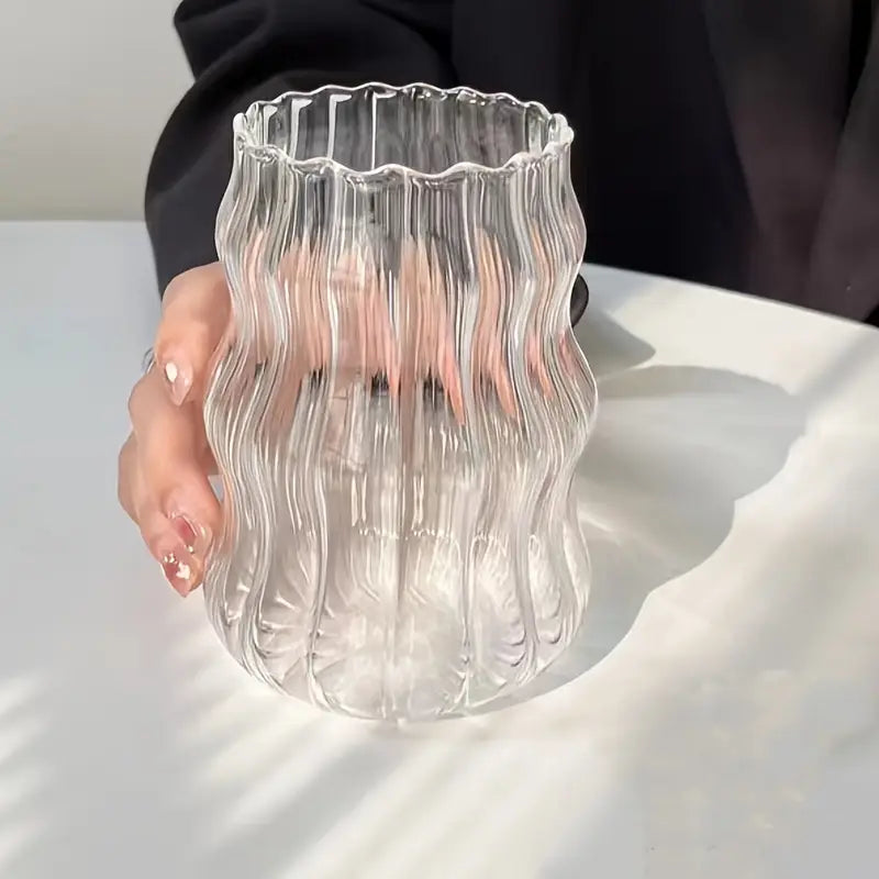 Aesthetic Glass Tumbler with Straw for Cold Coffee – 500ml (Set of 2/4/6) 2 Aesthetic Glass Tumbler with Straw for Cold Coffee – 500ml (Set of 2/4/6)