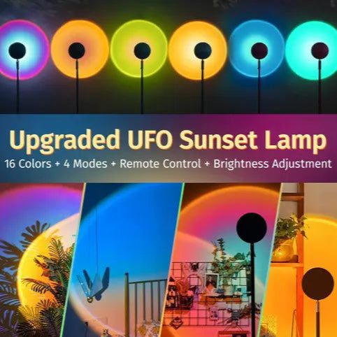 Aesthetic Sunset Lamp Projector 1 Sunset lamp projector aesthetic room decor led with remote