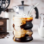 Chunky Aesthetic Pinteresty Spiral Glass tumblers with Straw - Set of 2,4, 6 or 8