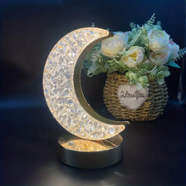 Aesthetic Crystal Lamp Moon Shaped - Image 5