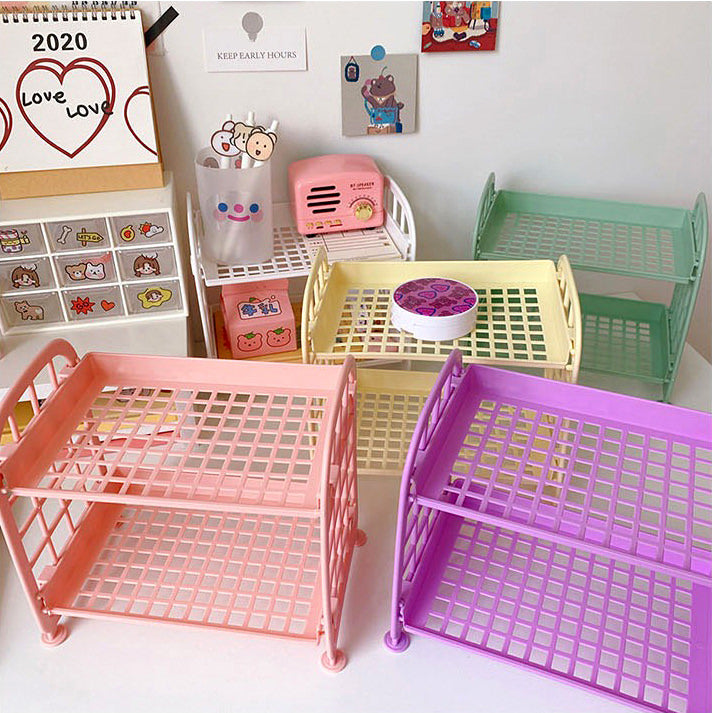 Kawaii Two-Storey Desk Shelf 1 Kawaii Two-Storey Desk Shelf