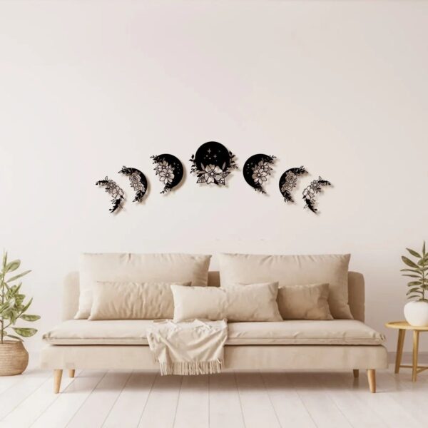 Moon Phase Wood Wall Decor - Image 3