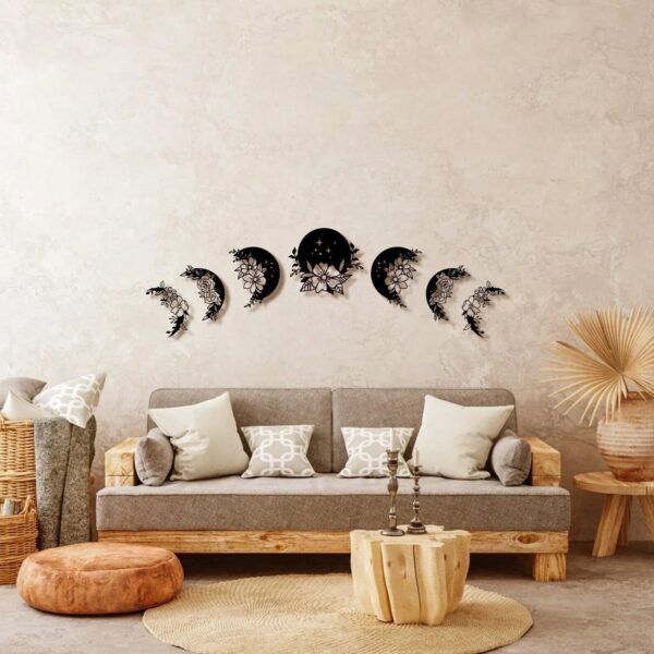 Moon Phase Wood Wall Decor - Image 5