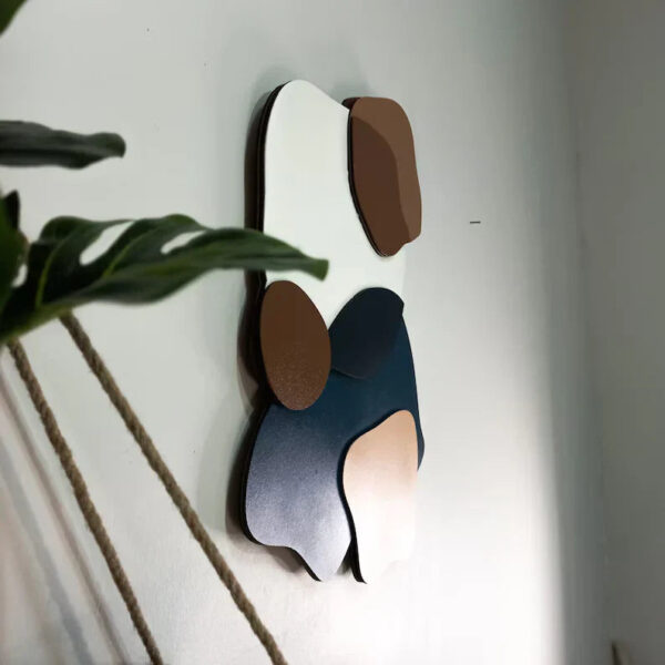 Geometric Layered Colorful Wood Wall Decor - Image 3