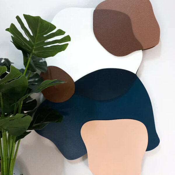 Geometric Layered Colorful Wood Wall Decor - Image 2