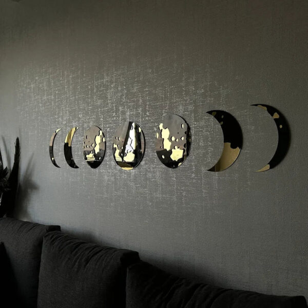 Moon Phase Duo Wood Wall Decor - Image 5