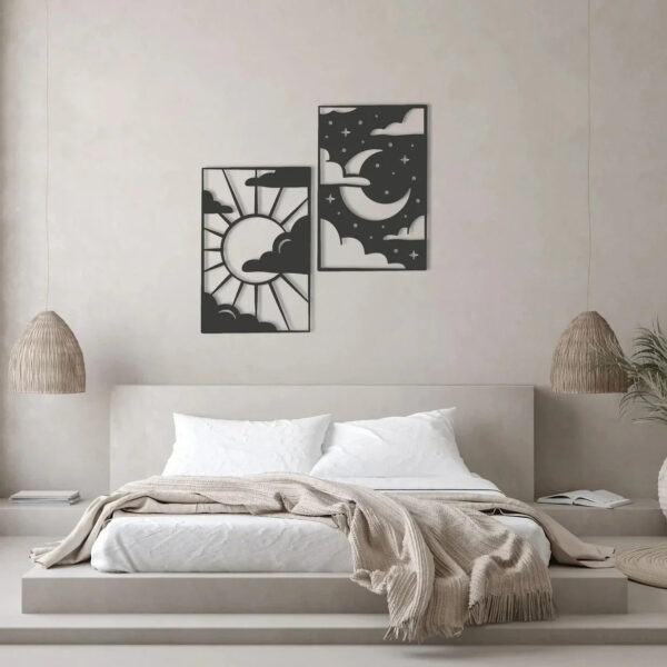 Celestial Harmony Day and Night Wood Wall Decor - Image 5