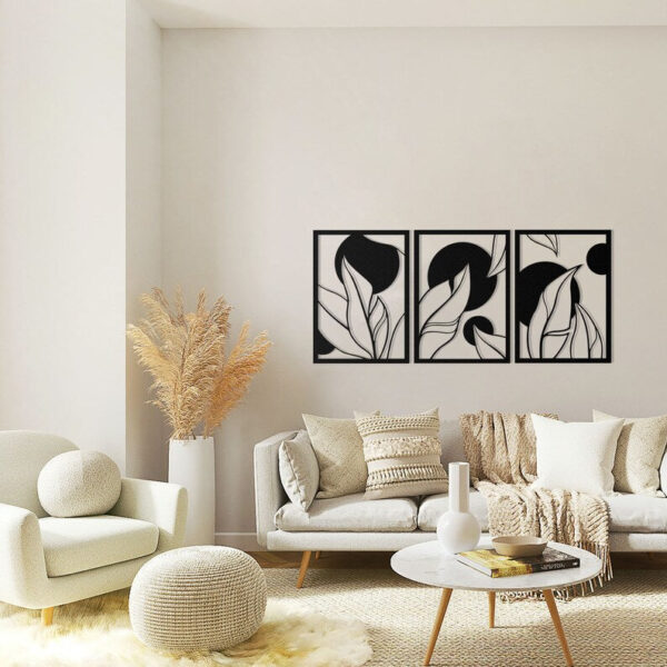 Mid Century Modern Decorative Wood Wall Decor - Image 2