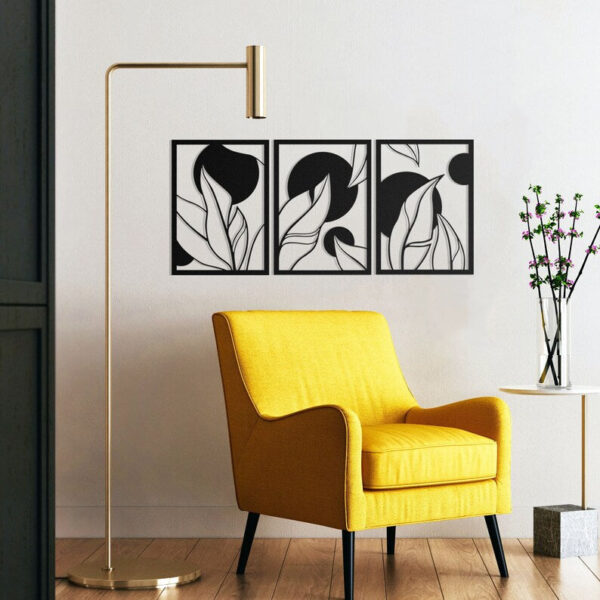 Mid Century Modern Decorative Wood Wall Decor - Image 3