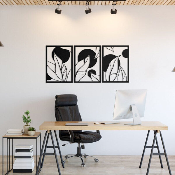 Mid Century Modern Decorative Wood Wall Decor - Image 6