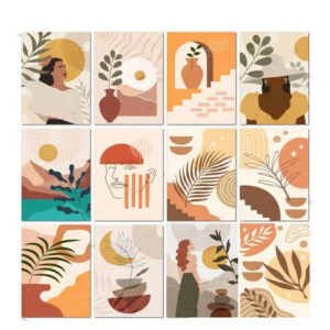 12 Pcs Aesthetic Boho Posters  A4 size (29 x 21 cm)