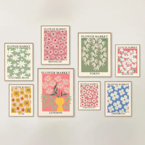 Flower Market Canvas Posters