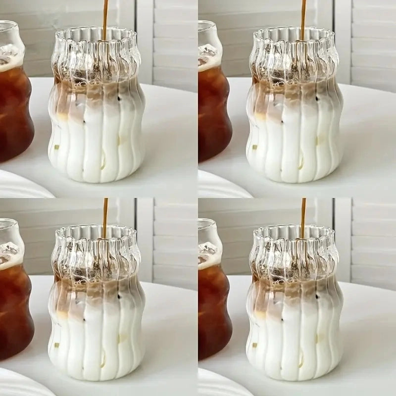 Aesthetic Glass Tumbler with Straw for Cold Coffee – 500ml (Set of 2/4/6) 5 Aesthetic Glass Tumbler with Straw for Cold Coffee – 500ml (Set of 2/4/6) - Image 5