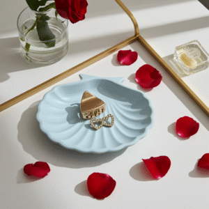 Sea Shell Aesthetic Jewellery Tray HandMade Vanity Tray Trinket Tray Coffee Table Decor Bathroom Tray