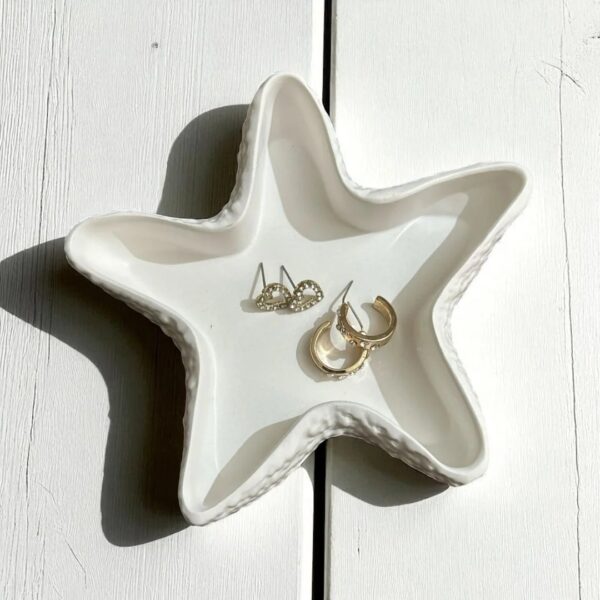 Star Fish Tray | Handmade | Aesthetic Tray | Jewelry Tray | Vanity Tray | Trinket Tray | Coffee Table Decor | Bathroom Tray | - Image 2