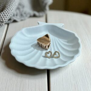 Sea Shell Tray | Handmade | Aesthetic Tray | Jewelry Tray | Vanity Tray | Trinket Tray | Coffee Table Decor | Bathroom Tray |