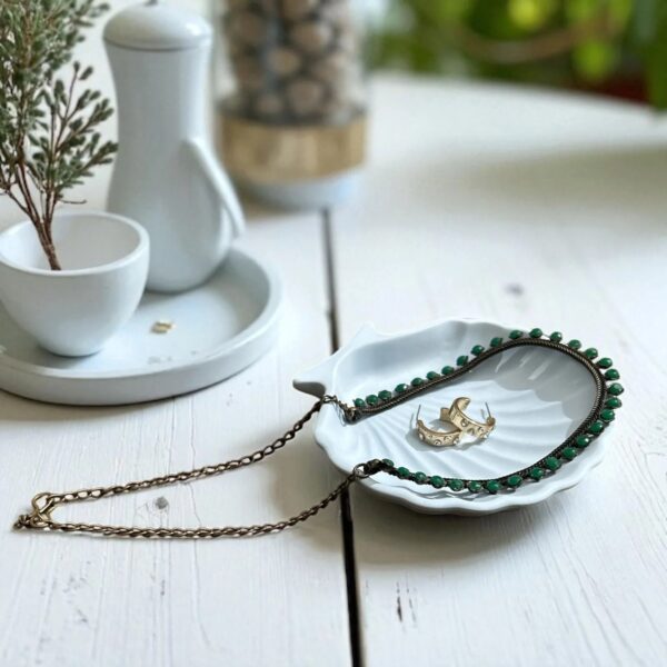 Sea Shell Tray | Handmade | Aesthetic Tray | Jewelry Tray | Vanity Tray | Trinket Tray | Coffee Table Decor | Bathroom Tray | - Image 5