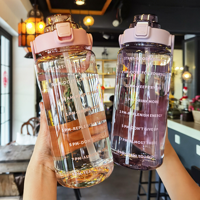 1pc Motivational & Portable aesthetic water bottle 2 litre 7 1pc Motivational & Portable aesthetic water bottle 2 litre - Image 7