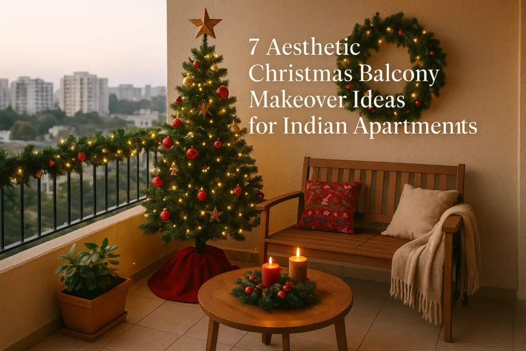 aesthetic christmas balcony makeover ideas for indian apartments