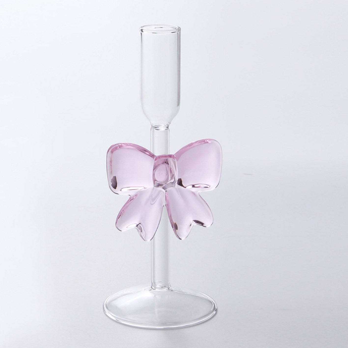 Glass Bow Candlestick Holder - Image 6