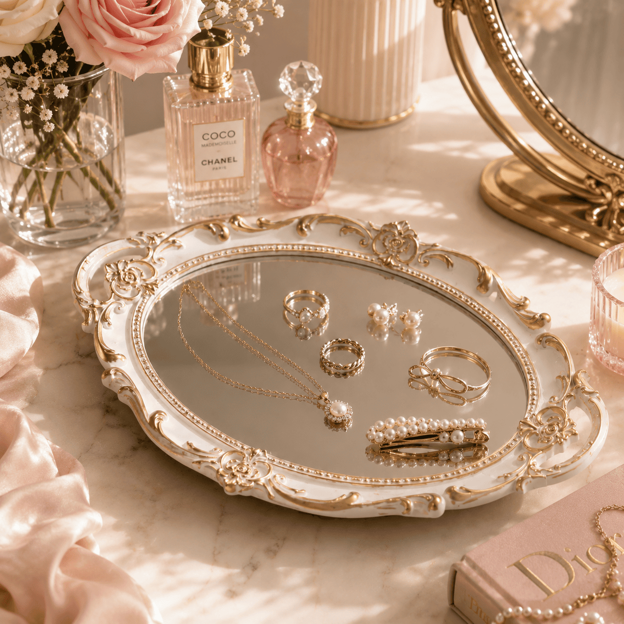 Decorative Mirror Tray - Image 2