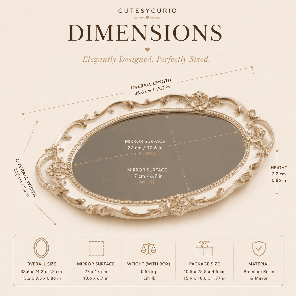 Decorative Mirror Tray - Image 4