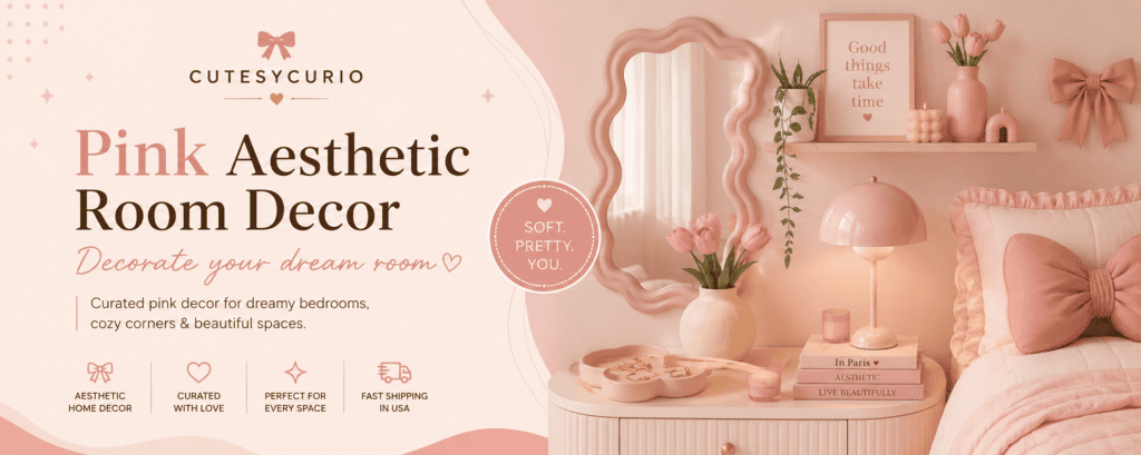 pink aesthetic room decor
