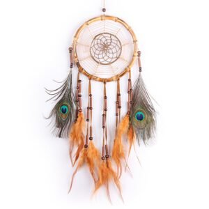 Handmade linen rope bamboo loop dream catcher