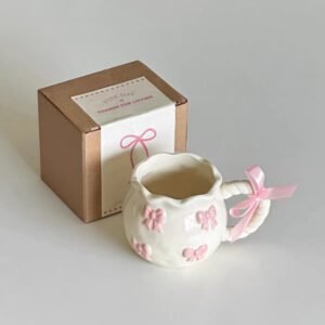 Handmade Irregular Bow Ceramic Mug