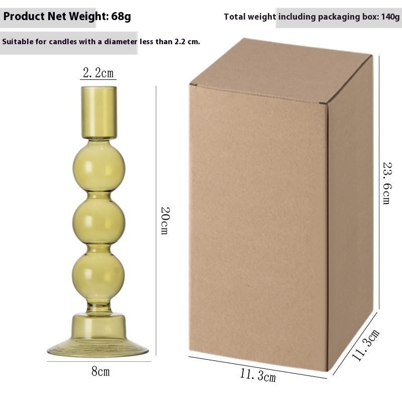 Household Transparent Borosilicate Glass Candle Holder - Image 9