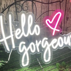 Neon Hello Gorgeous English Alphabet Decorative Luminous Words