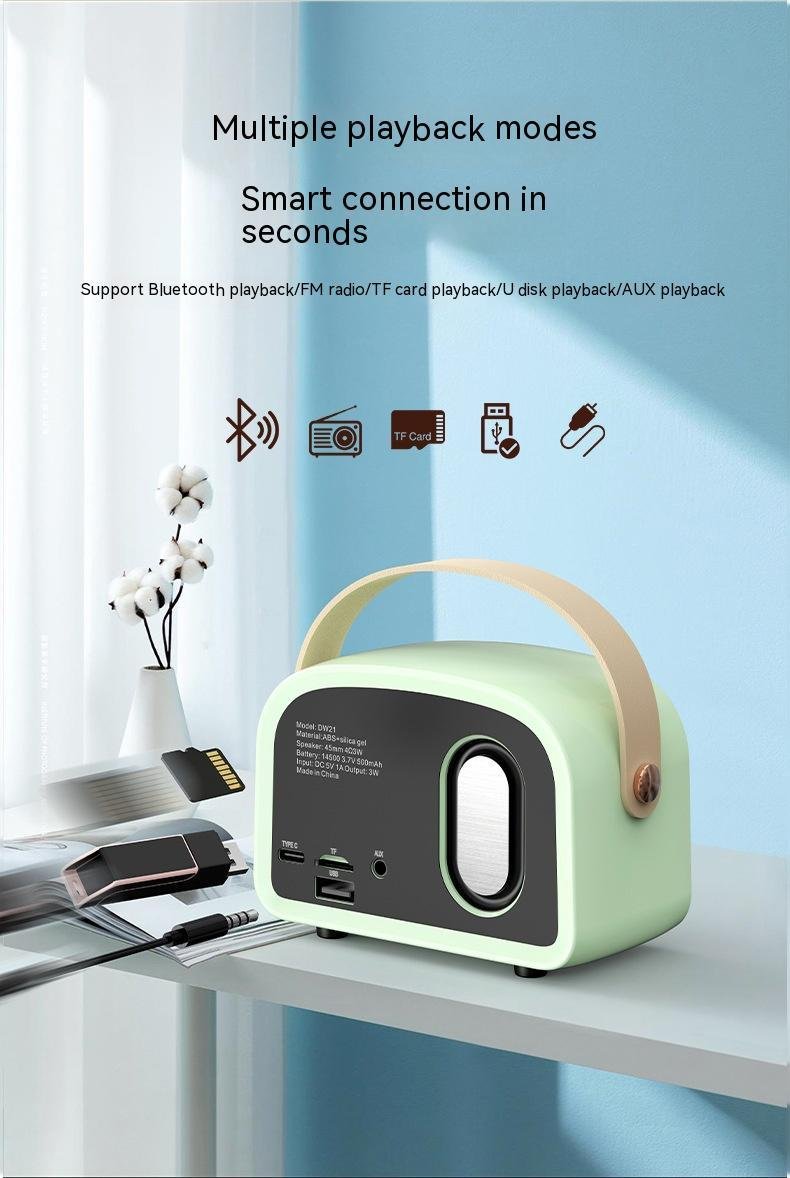Vintage Radio Portable Card Wireless Bluetooth Speaker - Image 9