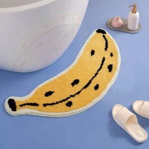 Arc-shaped Absorbent Floor Mat For Shower Room Non-slip