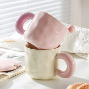 Cute Girl Good-looking Ceramic With Cover Spoon Mug